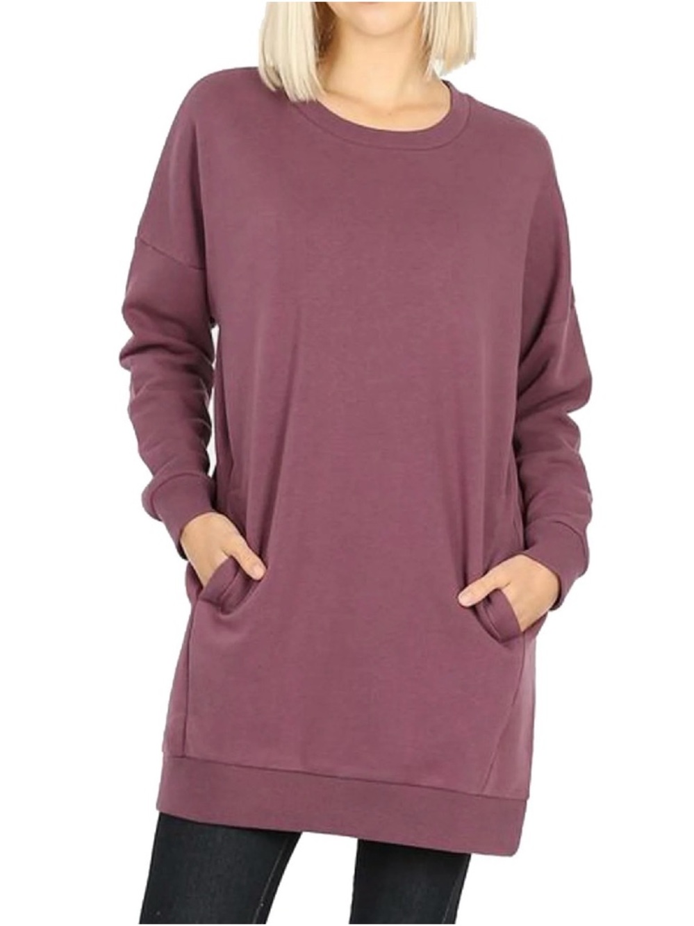 Eddie Bauer Women's Dusty Rose Crewneck Sweatshirt/Dress Super Soft